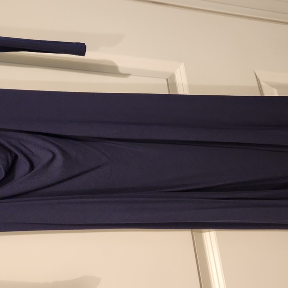 Old Navy Women's Navy Blue Fit and Flare Twist Front Midi Dress (Size Medium) - Picture 7 of 10